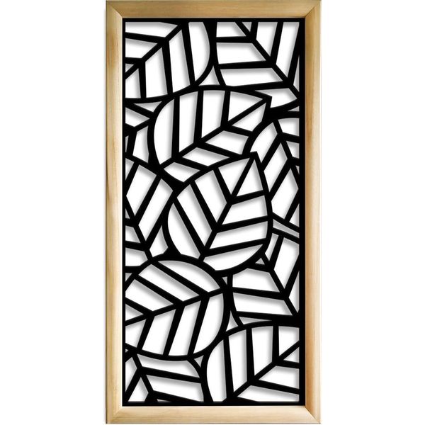 Tropica - Moduli Decorativi In Legno E Pvc 73X148 Cm Nero-image