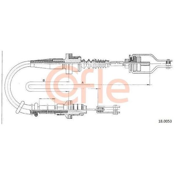 Cofle 18.0053 Cavo, Comando Frizione Oe 3077094J10 Compatibile Con Primera-image