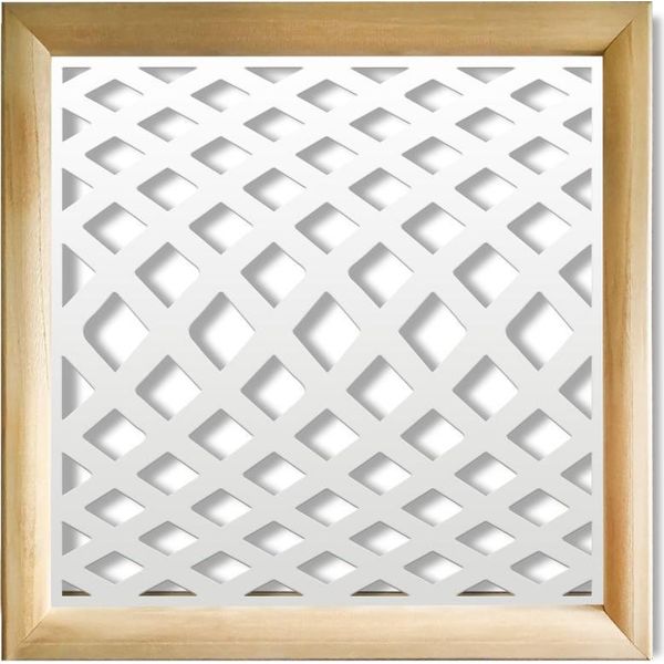 Siviglia - Moduli Decorativi In Legno E Pvc 98X98 Cm Bianco-image