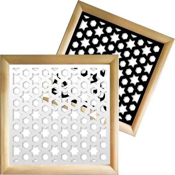 Popstar - Moduli Decorativi In Legno E Pvc 98X98 Cm Nero-image