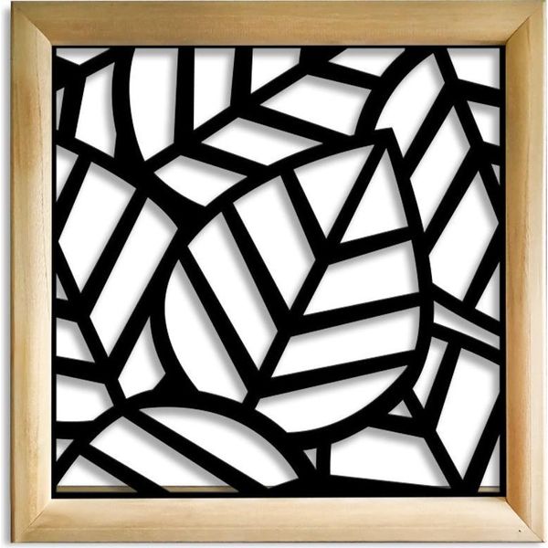 Tropica - Moduli Decorativi In Legno E Pvc 98X98 Cm Nero-image