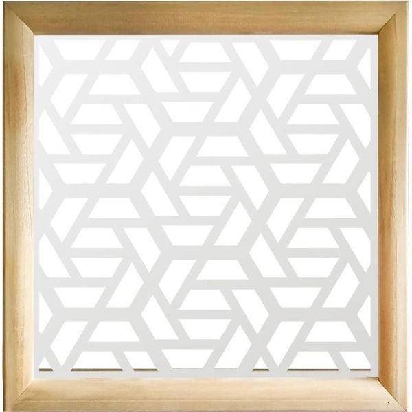 Rombo - Moduli Decorativi In Legno E Pvc 73X73 Cm Bianco-image