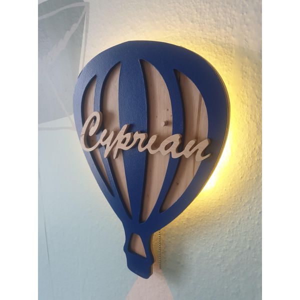 Lampada Notturna A Forma Di Palloncino Con Nome-image