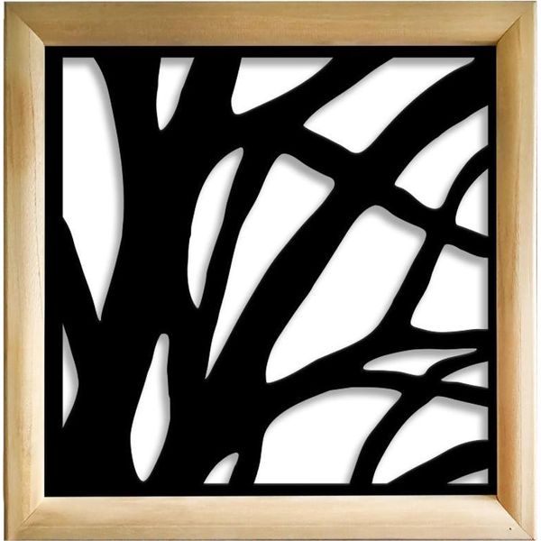 Alberi - Moduli Decorativi In Legno E Pvc 48X48 Cm Nero-image