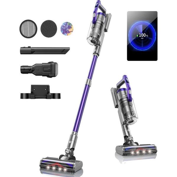 Aspirapolvere A Batteria, Forte Potenza Di Aspirazione, Display Intelligente, Eu Plug-image