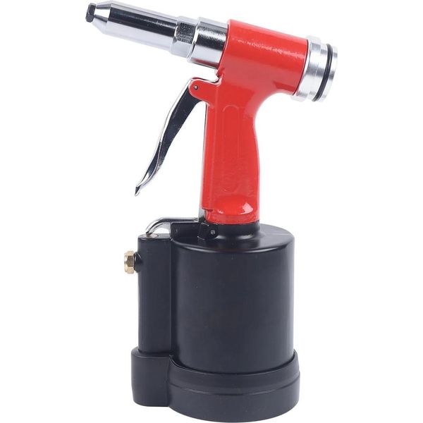 Pistola Pneumatica Per Rivetti - Rivettatrice Idraulica Ad Aria Compressa - A Basso Consumo Energetico - 4 Ugelli 0,635/0,476/0,397/0,318 Cm - Rosso-image
