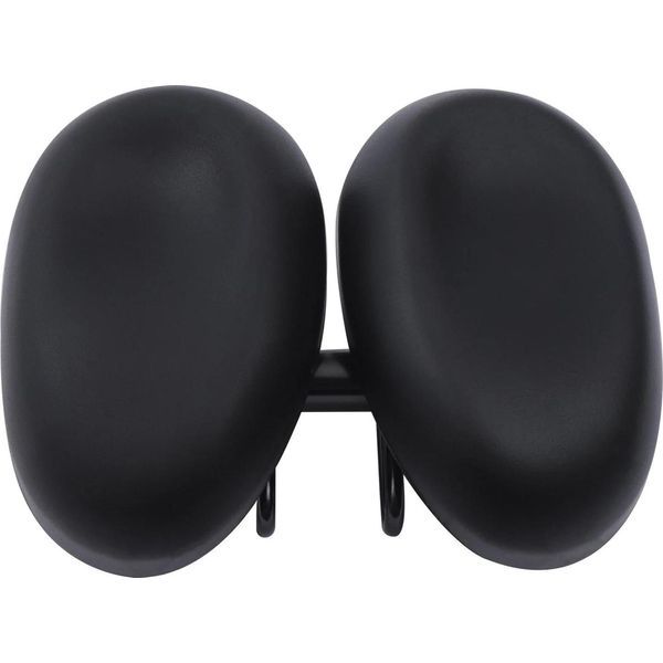 Sella Per Bicicletta Senza Nasello - Modello 4590 - Larghezza Regolabile 21,9-24,6 Cm - Superficie Inpoliuretanoimpermeabile - Ammortizzazione Con Molla 65Mn - Lunghezza 17,5 Cm - Nero-image