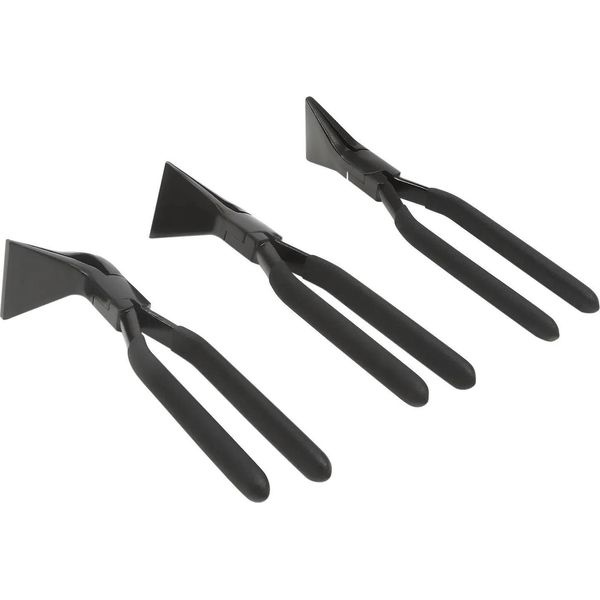Set Di Pinze Per Piegare La Lamiera - Tre Pezzi - Pinze Dritte, A 45° E 90° - Per Carrozzeria E Metallo - Nero-image