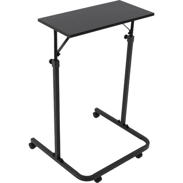 Tavolo Per Rulli Da Allenamento - Tavolo Da Allenamento Regolabile In Altezza - Con Rotelle - Portata 15 Kg - Piano Del Tavolo 60 X 30 Cm - Altezza 91-123,5 Cm - Nero-image