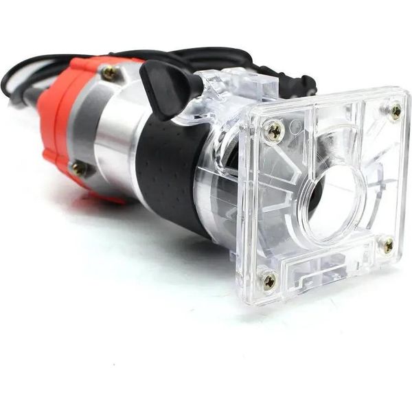 Fresatrice Per Legno - Fresatrice Elettrica Monomano/Fresatrice Per Bordi - Potenza 800 W - Velocità A Vuoto 30000 Giri/Min - Tensione Di Esercizio 220 V 50 Hz - Pinza Di Serraggio 6,35 Mm - Rosso-image