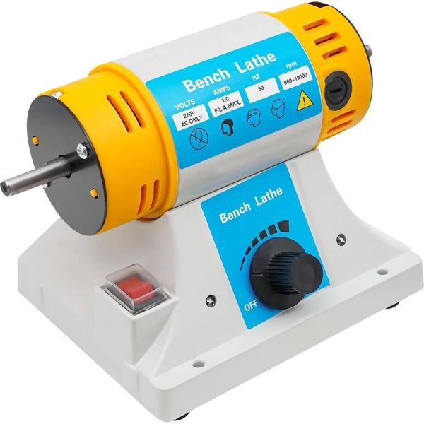 Lucidatrice Da Tavolo - Lucidatrice Da Tavolo - 320 W - Per Gioielli, Legno E Metallo - Multifunzione - Spina Ue - Bianca-image