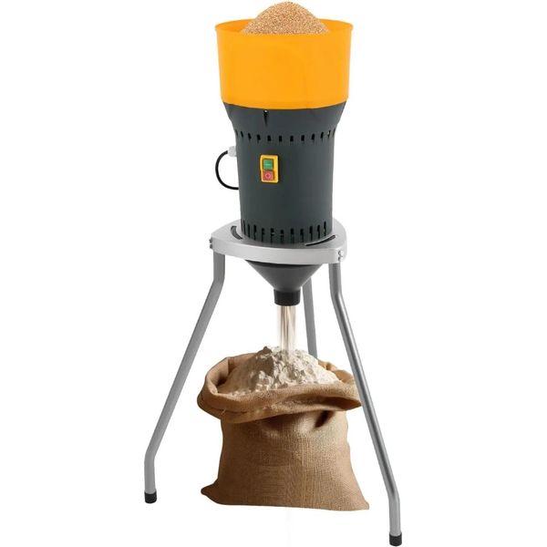 Macinacereali - Macina Elettrica - Schiaccia Avena - 1000 W - 6,5 L - 5 Setacci - 300 Kg/H - 19.000 Giri/Min-image