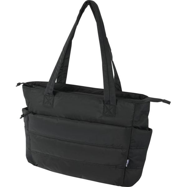 Floso - Borsa A Tracolla, Tinta Unita, Materiale Riciclato, Bomber, 18 Litri PF4978 (Taglia Unica) (Nero)-image