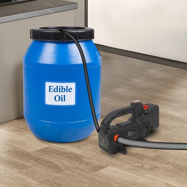 Pompa Diesel - Pompa Elettrica Per Olio Alimentata A Batteria - 200 W - Portatile - Pompa Di Trasferimento Per Diesel/Olio-image