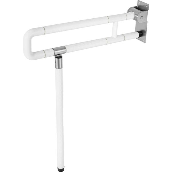 Maniglione Per Bagno - Maniglione Di Sostegno Per Wc - Pieghevole - Portata 100 Kg - Abs + Acciaio Inossidabile - Per Anziani, Donne In Gravidanza, Persone Con Disabilità-image