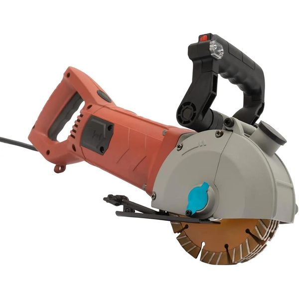 Fresatrice Per Muri - Fresatrice Per Scanalature - Motore In Rame Da 4800 W - 6200 Giri/Min - Per Cemento/Mattoni/Acciaio - Aspirazione Polveri + Pompa Dell'acqua - Spina Ue - Rosso-image
