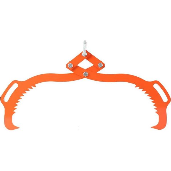 Pinza Per Tronchi - Pinza Per Sollevamento Tronchi - Capacità Di Carico 600 Kg - Apertura 63,5 Cm - Gancio Antiscivolo - Metallo - Arancione-image