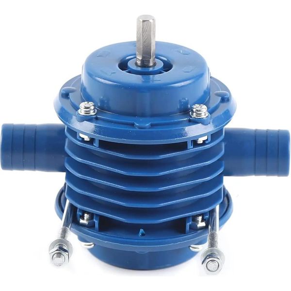 Mini Pompa Dell'acqua - Pompa Per Trapano - Autoadescante - Centrifuga - Per Trapano Manuale - Elettrica - Uso Domestico - Spina Ue - Blu-image
