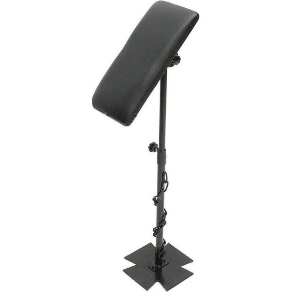 Supporto Per Braccia E Gambe Per Tatuaggi - Treppiede A Tre Gambe - Regolabile In Altezza - Portatile - Finto Cuoio E Ferro - Per Studio - Nero-image