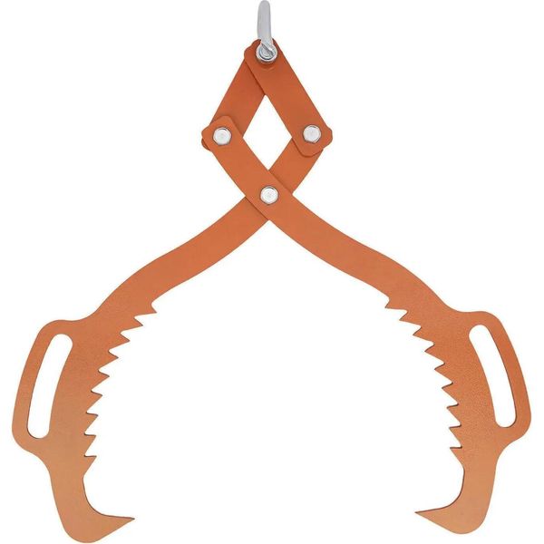 Pinza Per Sollevare Il Legno - Pinza Per Tronchi Rotondi - Capacità Di Carico 700 Kg - Apertura 0-53 Cm - Acciaio - Peso 4,5 Kg - Arancione-image