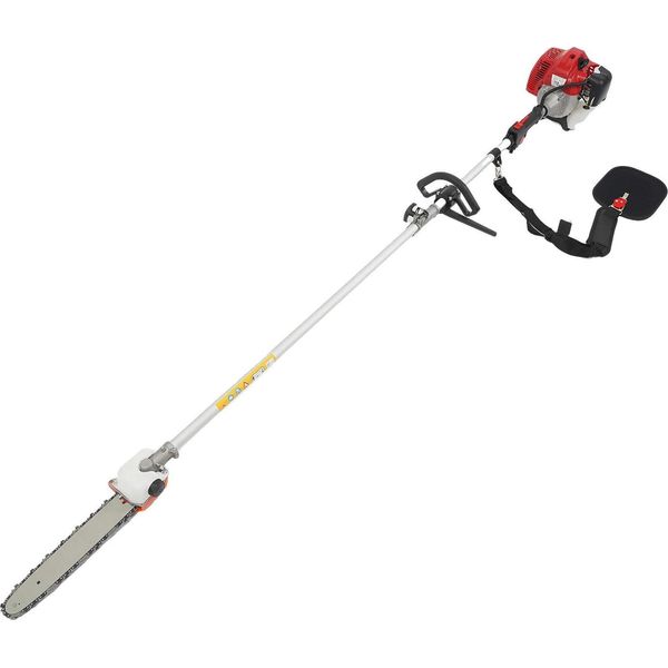 Motosega - Potatore Telescopico - Benzina 2 Tempi 43 Cm³ - 1,25 Kw (1,7 Cv) - Avviamento Manuale - Ampio Raggio D'azione - Rosso-image