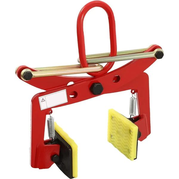 Pinza Per Pietre - Pinza Di Sollevamento - Apertura Regolabile 4-24 Cm - Dadi Autobloccanti - Per Ardesia E Cordoli - Capacità Di Carico 330 Kg - Rosso-image