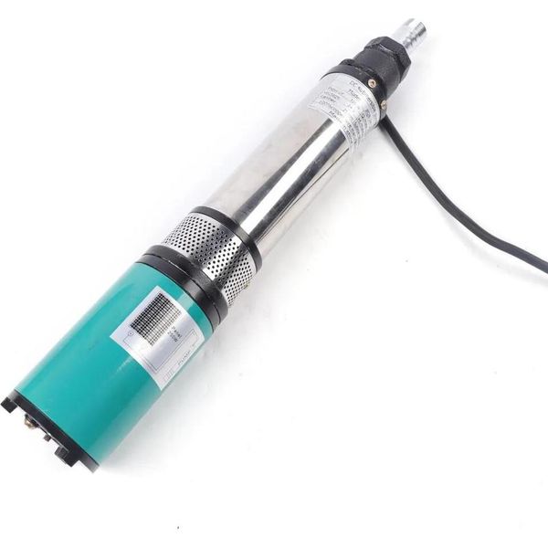 Pompa Per Pozzi Profondi - Pompa Solare Per Acqua 24 V 320 W - Portata 22 Gpm (83 L/Min) - Per Irrigazione Giardino/Agricoltura - Argento-image