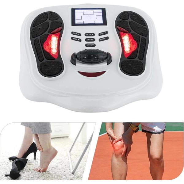 Simulatore Di Circolazione Sanguigna - Massaggiatore Elettrico Per Piedi - Telecomando - Per Piedi, Gambe, Vita - Bianco-image