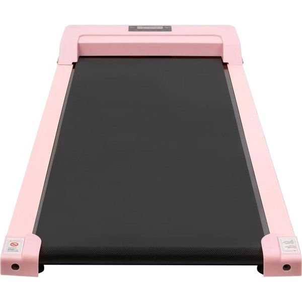 Tapis Roulant Per Uso Domestico - Walking Pad 2 In 1 - Sotto La Scrivania - Display Lcd - 1-6 Km/H - Portata 100 Kg - 121,5×50×14 Cm - Rosa-image