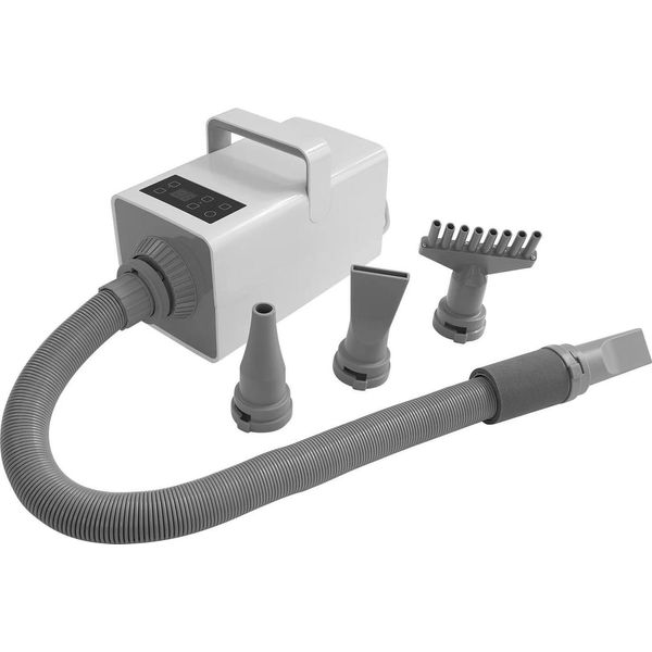 Asciugacapelli Per Cani - Asciugacapelli Per Animali Domestici - Alta Potenza 2200 W - Sette Velocità - Flusso D'aria Regolabile - Spina Ue - Bianco-image