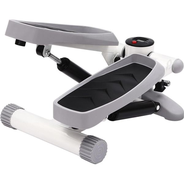 Stepper - Mini Stepper Idraulico - Con Bande Elastiche Di Resistenza - Display Led - Tappetino Antiscivolo - Compatto - Per Allenamento Cardio-image