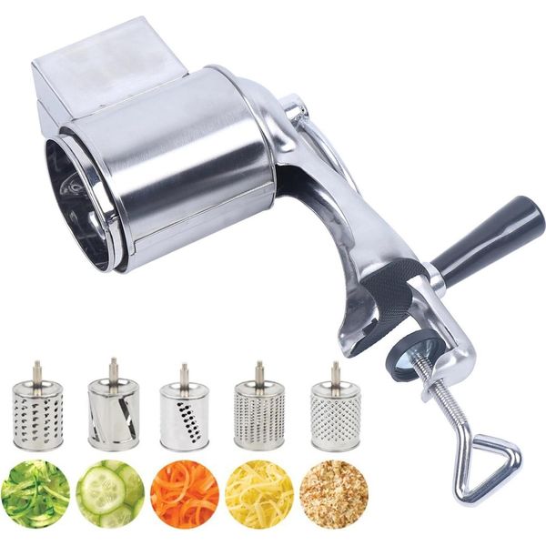 Set Di Accessori Per Robot Da Cucina - Parti Del Mixer - 5 Cestelli In Acciaio Inossidabile - Tagliare - Grattugiare - Pulizia Facile-image
