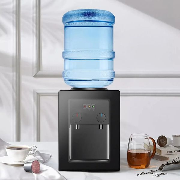 Erogatore Elettrico Di Acqua / Refrigeratore D'acqua - Da Appoggio Con Rubinetto - Acqua Calda 85–95 °C, 550 W/75 W - 220 V 50 Hz - Acciaio Inossidabile - Riscaldamento 10 Min, Raffreddamento 60 Min - 27×23,5×37 Cm - Nero-image
