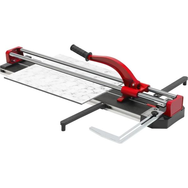 Tagliapiastrelle Manuale - 800F - Lunghezza Di Taglio 800 Mm - Spessore Di Taglio 15 Mm - Rotella Di Taglio In Lega Di Tungsteno - Base In Alluminio Con Schiuma - Peso 10 Kg - Rosso-image