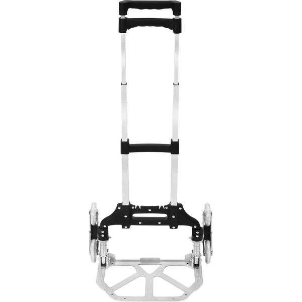 Carrello Saliscale - Carrello Di Trasporto Pieghevole - Capacità Di Carico 75 Kg - 6 Ruote - Carichi Pesanti - Antiscivolo - Nero-image