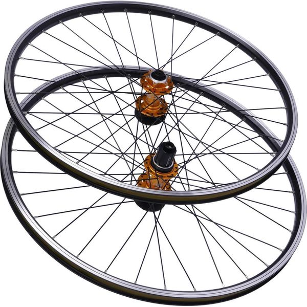 Ruote Per Mountain Bike - Set Di Ruote Mtb - 73,7 Cm - Per Freni A Disco - Cerchi In Alluminio - Chiusura Rapida Anteriore/Posteriore-image