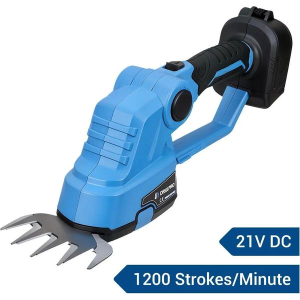 Tagliasiepi E Tagliaerba - Senza Fili 21 V - Lama Da 20 Cm - Motore A Spazzole - Senza Batteria - Compatibile Con Batterie Da 21 V - Nero-image