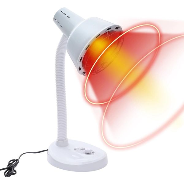 Lampada Termica A Infrarossi - Lampada Terapeutica - 275 W - 220 V Spina Ue - Sollievo Dal Dolore - Per Uso Domestico - Abs E Acciaio Inossidabile - Bianco-image