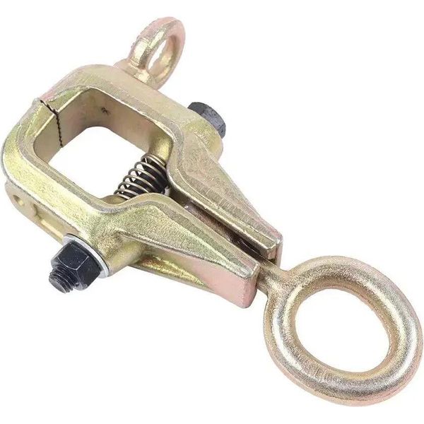 Morsetto Di Traino Per Carrozzeria - Forma A Ganascia A 2 Vie (Superiore E Diritta) - Forza Di Traino 5 T - Acciaio - 22×8,5 Cm - Anelli 8 Cm/4,5 Cm - Per Metallo-image