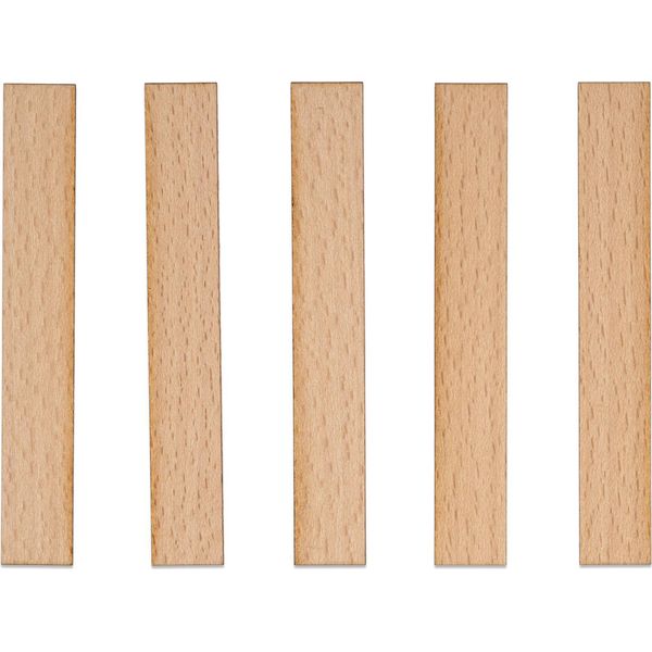 Stoppini In Legno Per Candele, 100 X 15 X 1 Mm, 5 Pezzi-image