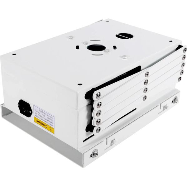 Supporto Universale Per Proiettore - Sollevatore Elettrico A Soffitto - Corsa 1 M - Fino A 10 Kg - Telecomando - Dimensioni 25,4 Cm - Bianco-image