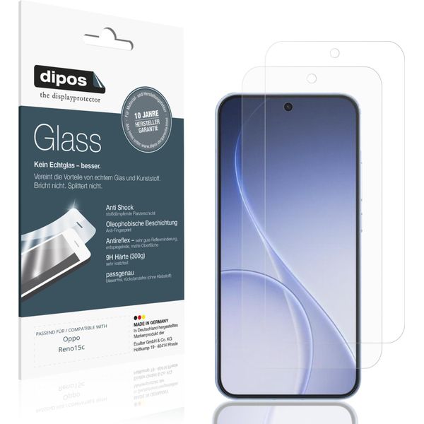 2X Pellicola Protettiva Per Oppo Reno15C Protezione Opaco Vetro Flessibile 9H Dipos-image