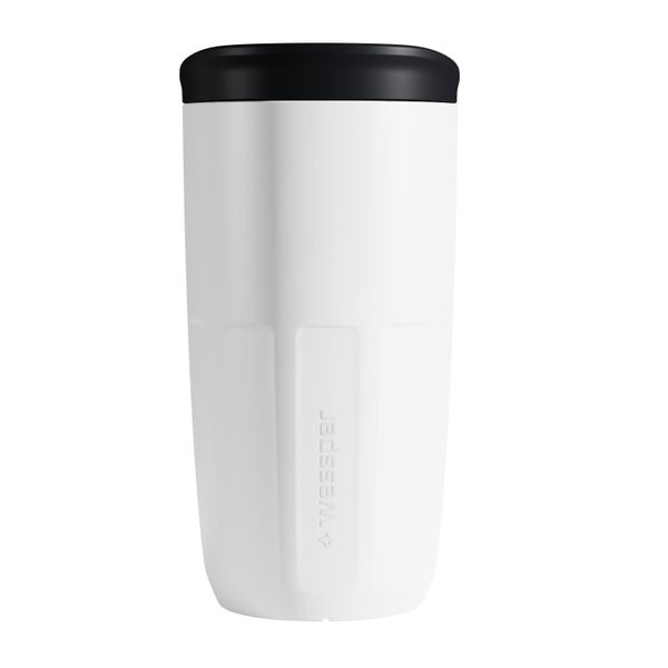 Wessper Fika B3 Tazza Riutilizzabile Con Coperchio – 400 Ml, Bianco | Per Bevande Calde E Fredde-image