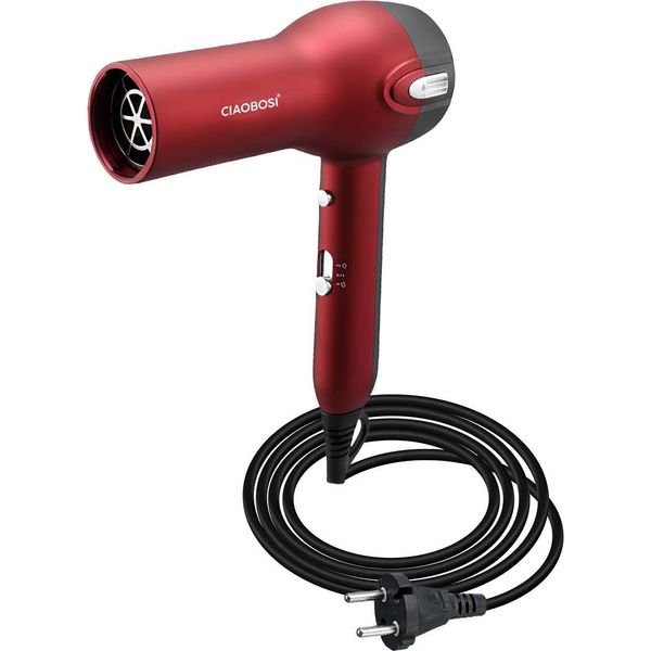 Avizar, Asciugacapelli 1400 W Con Aria Fredda E Livelli Regolabili, Rosso-image