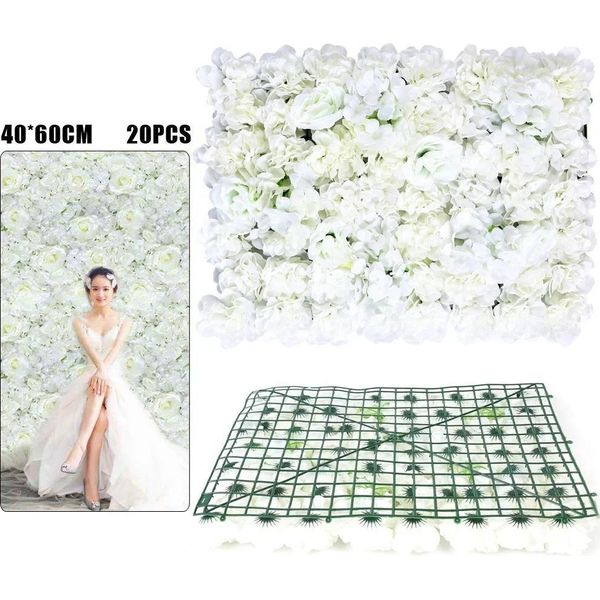 Fiori Artificiali - Set Di 20 Capolini - Seta - Per Matrimoni E San Valentino - Decorazioni Fai Da Te Per La Casa - Multicolore-image