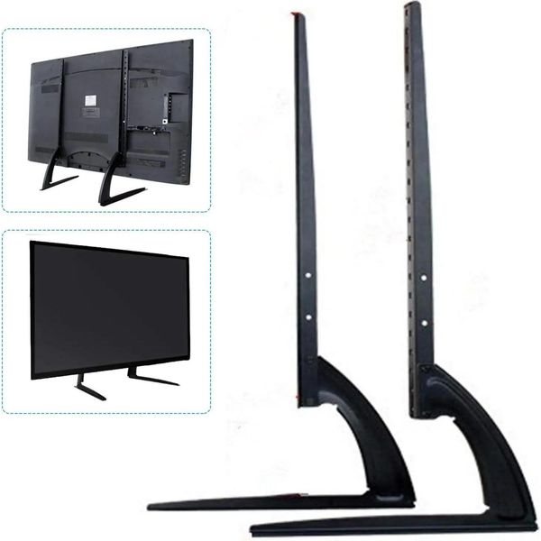 Supporto Tv Universale - Supporto Da Tavolo - Per Lcd/Led Da 81-178 Cm, Piatto E Curvo - Regolabile In Altezza - Vesa Max 800 X 400 Mm - Fino A 45 Kg - Nero-image
