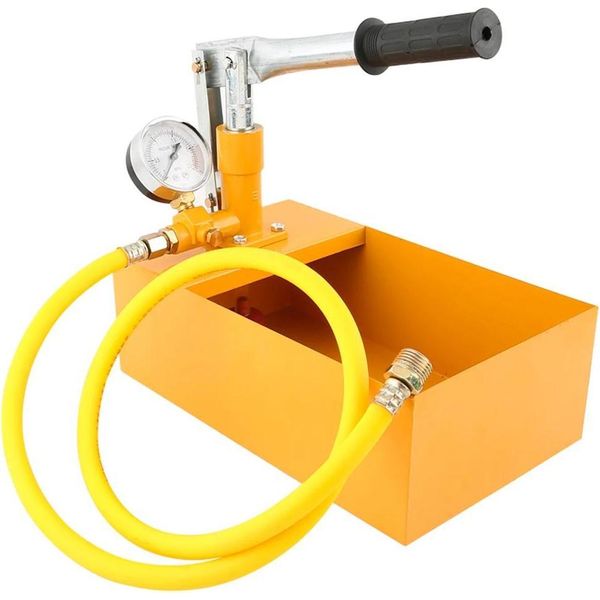 Tester Di Pressione Dell'acqua - Pompa Di Prova Idraulica Manuale/Pompa Di Prova - Pressione Massima 2,5 Mpa - Attacco G1/2 (1,27 Cm) - Alloggiamento In Alluminio-image