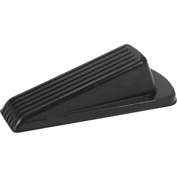 Inf 5 Pezzi Fermaporta In Plastica Nera, Cuneo Blocca Porta, 12G Cad.-image