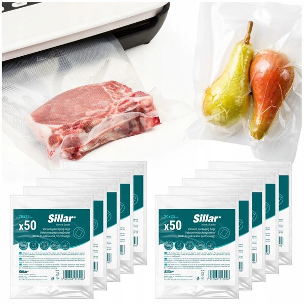 500 Sacchetti Sottovuoto 20×25 Cm – Senza Bpa, Strutturati, Per Macchine Sottovuoto-image