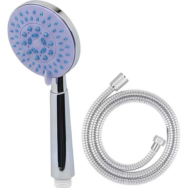 Avizar, Soffione Doccia Multigetto Con Tubo Flessibile Da 1,5 M E Supporto A Parete, Blu-image